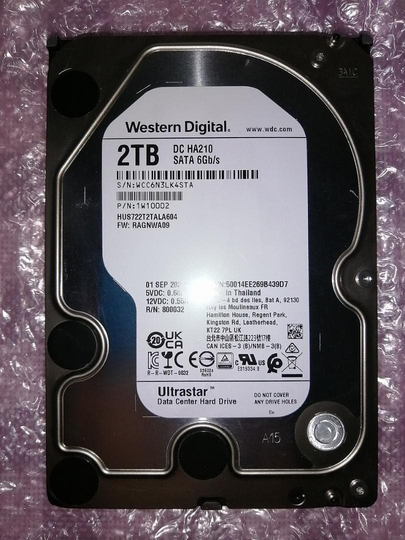 WD Gold後継】ウェスタンデジタル Ultrastar 4TB NA2G Western Digital