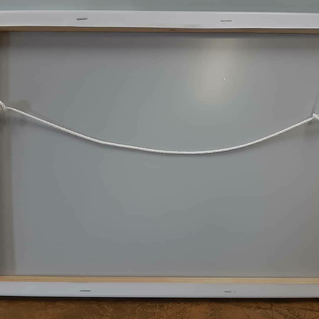 絵画　竹富島の海とサバニ