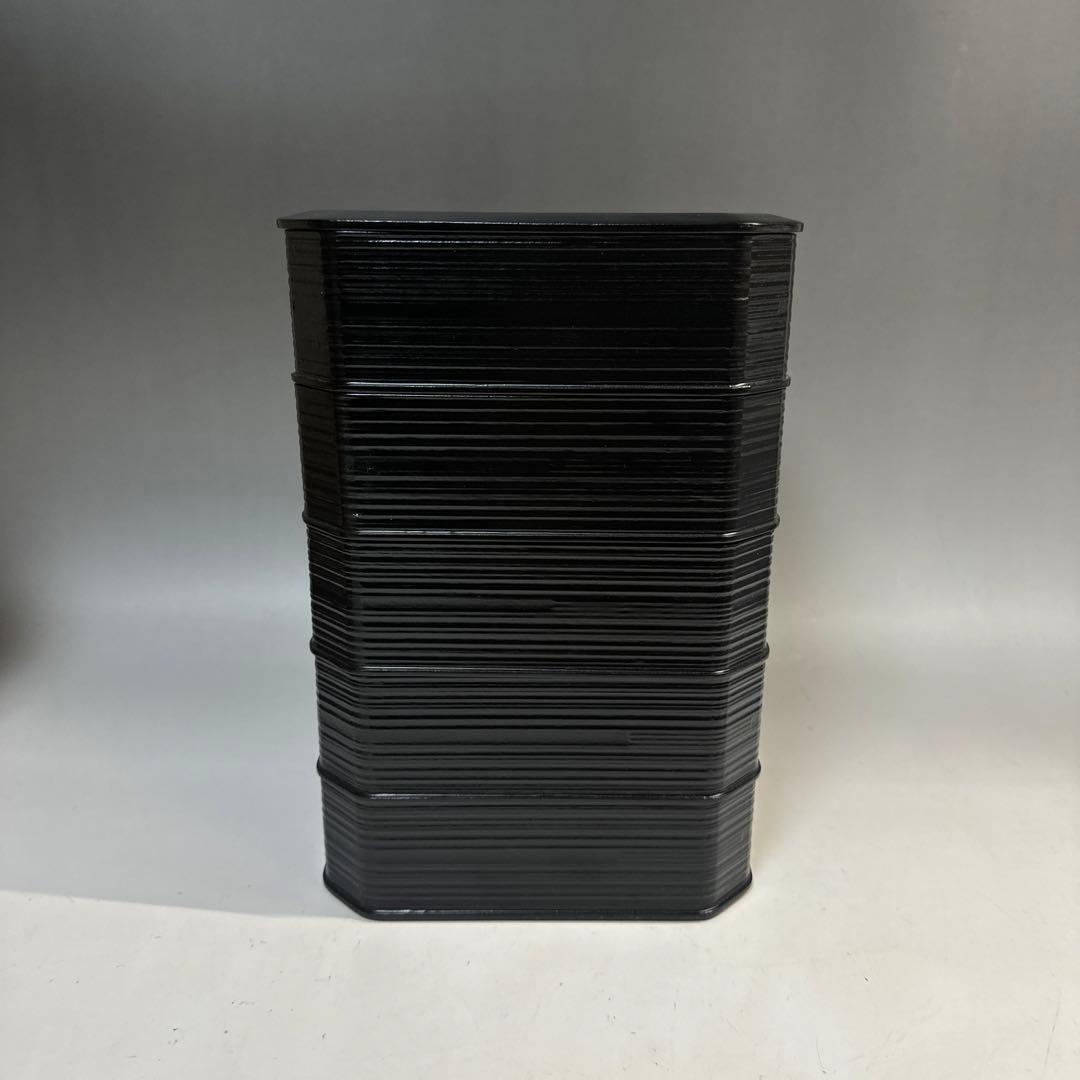 レ＊ 茶道具 一閑塗片木目 縁高 道端江春 造