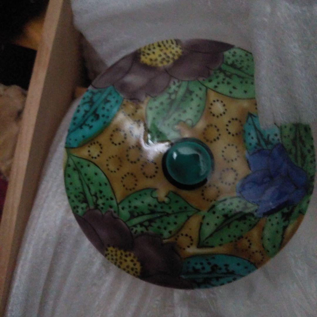 九谷焼 角福 作家物 急須と蓋付き湯呑み 6点セット 相川志保