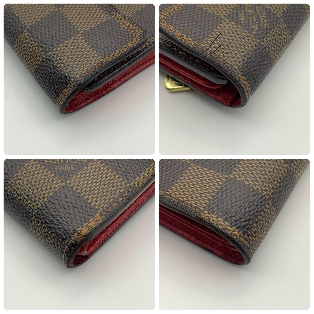 鑑定済み ルイヴィトン ポルトフォイユ コアラ ダミエ コンパクト 三