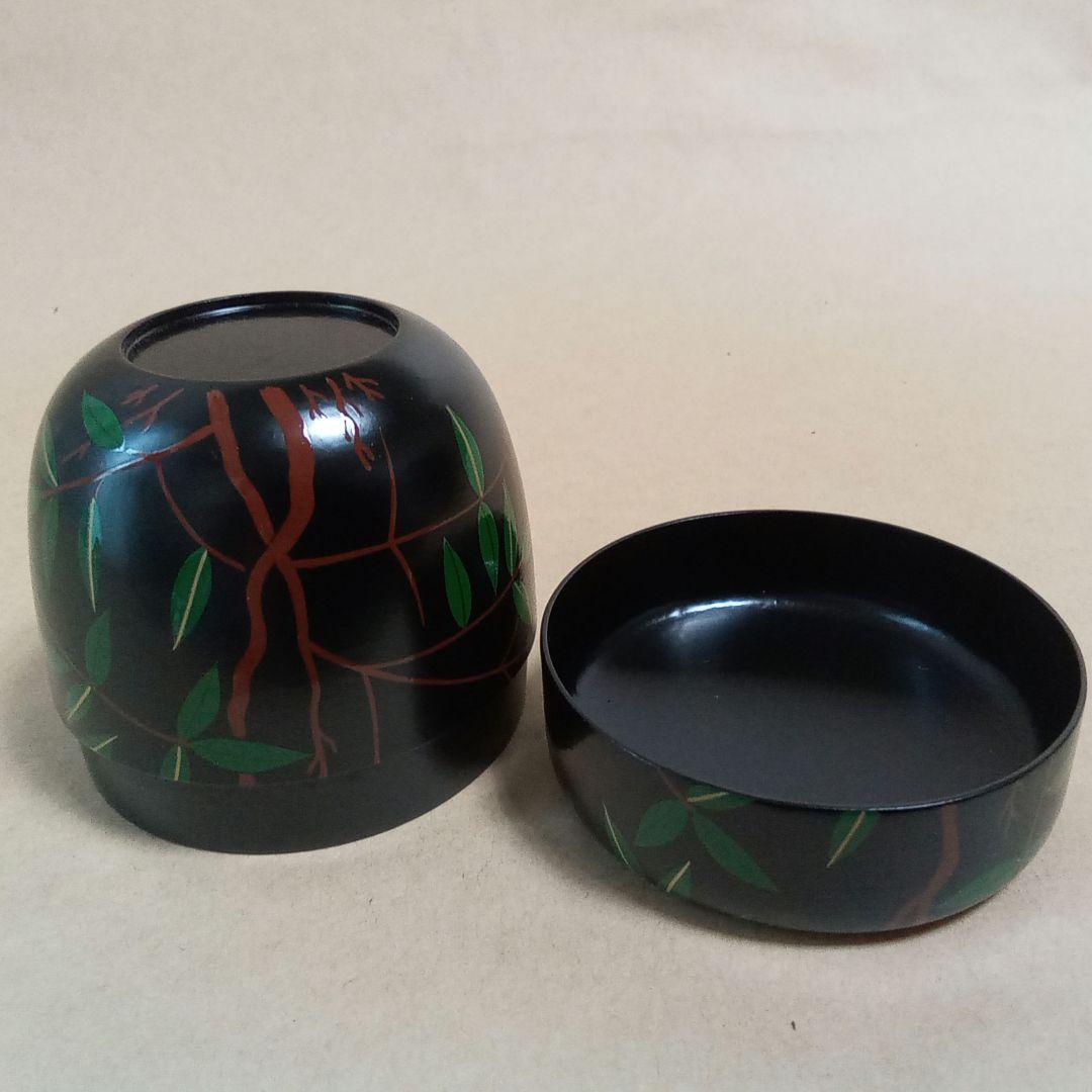 大棗 南天 黒地 即中斎好み写し