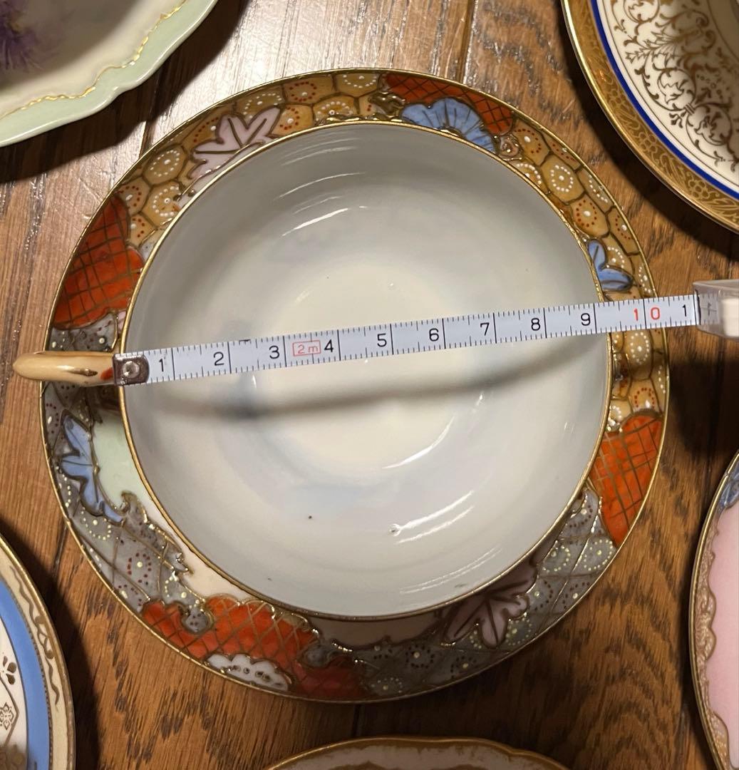 島村製 ジャポニズム 金彩 和風カップソーサーセット