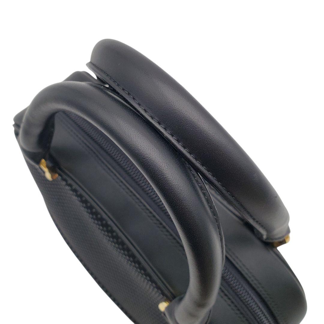 美品 印傳屋 INDEN-YA ハンドバッグ 鹿革 漆 甲州印伝 黒 ブラック