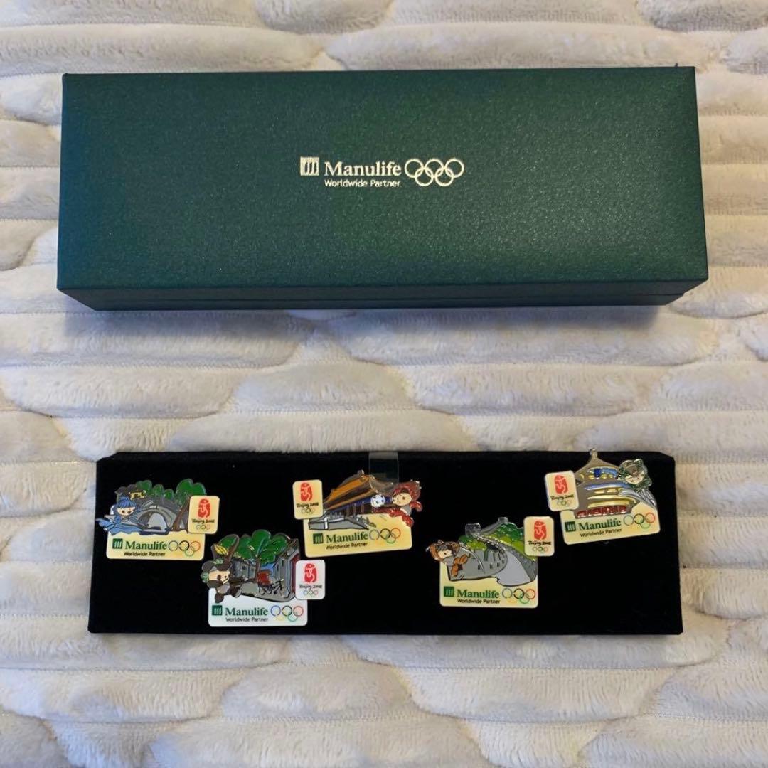 北京オリンピック マニュライフ生命 ピンバッチ 5個 激レア出品 - メルカリ