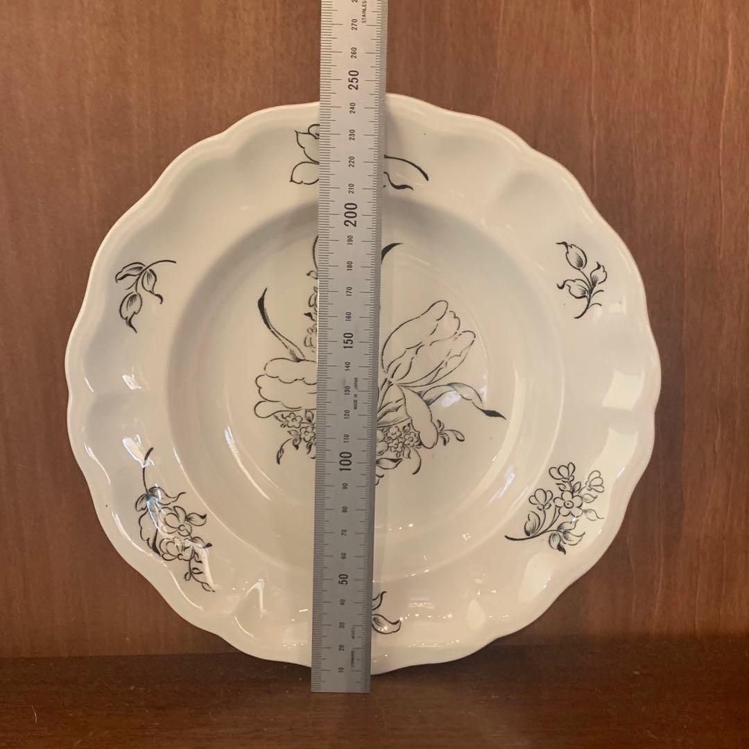 週末限定価格フランスアンティークLUNEVILLスクエアプレート