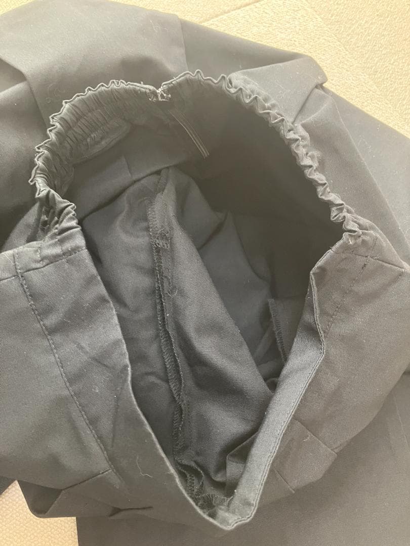 H01488）nala　 ナラ　ドレスパンツ　黒　2022　キュロット　ガウチョ