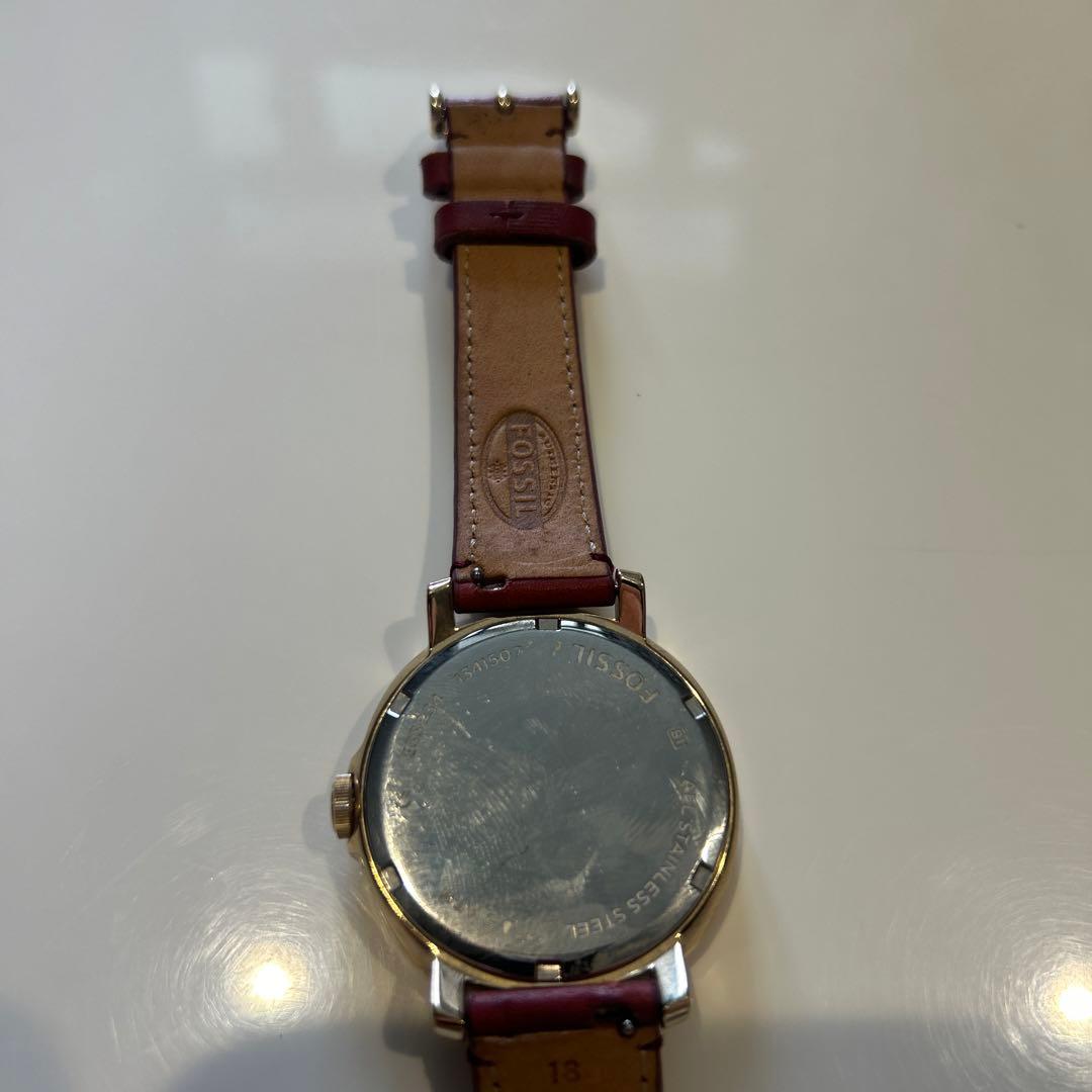 FOSSIL ブラウンレザー アナログ腕時計
