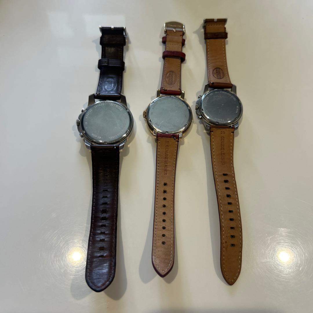 FOSSIL ブラウンレザー アナログ腕時計