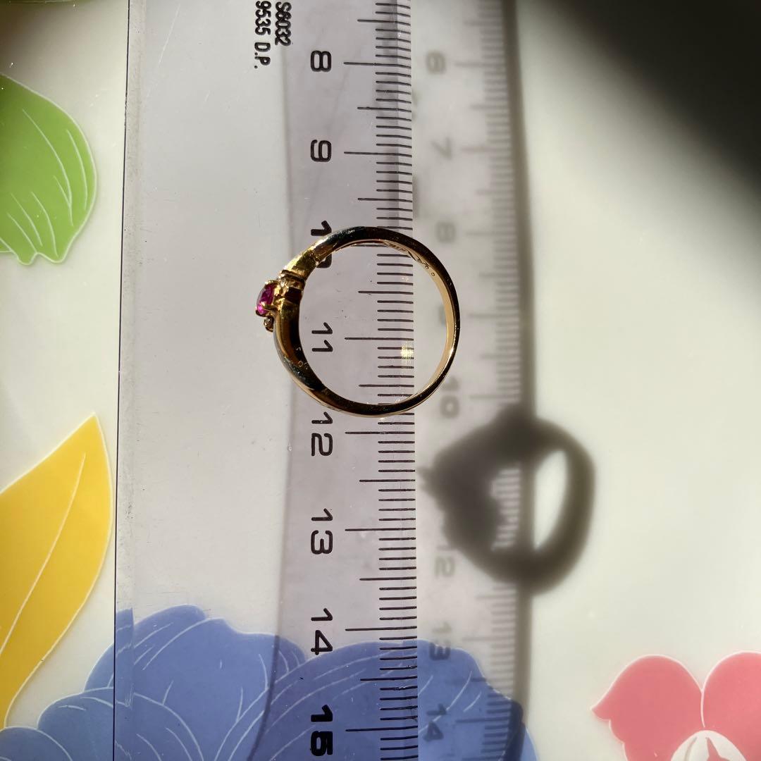し*か様 ゴールドリング ルビー付き