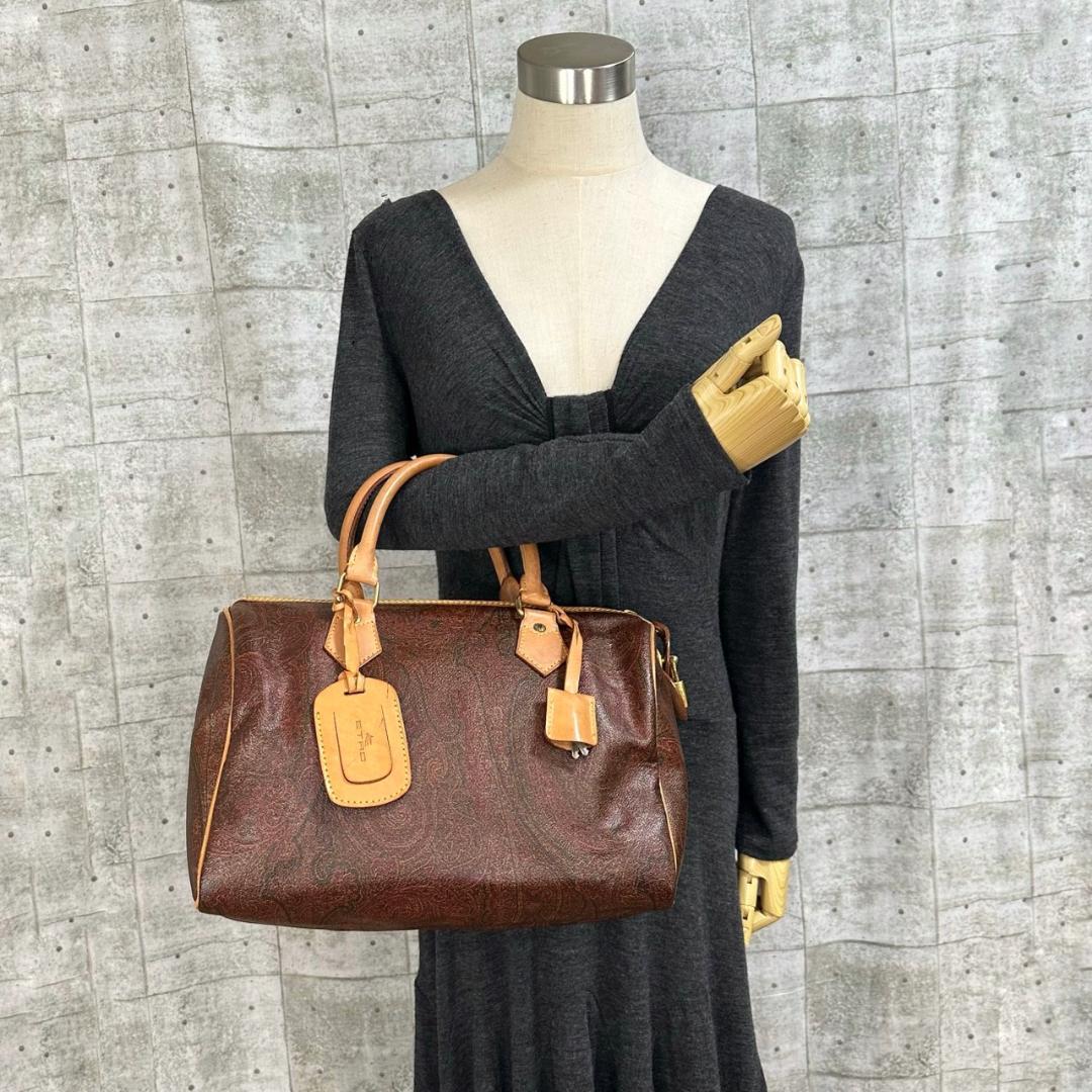 ETRO エトロ ペイズリー ハンドバッグ ミニボストン ゴールド金具