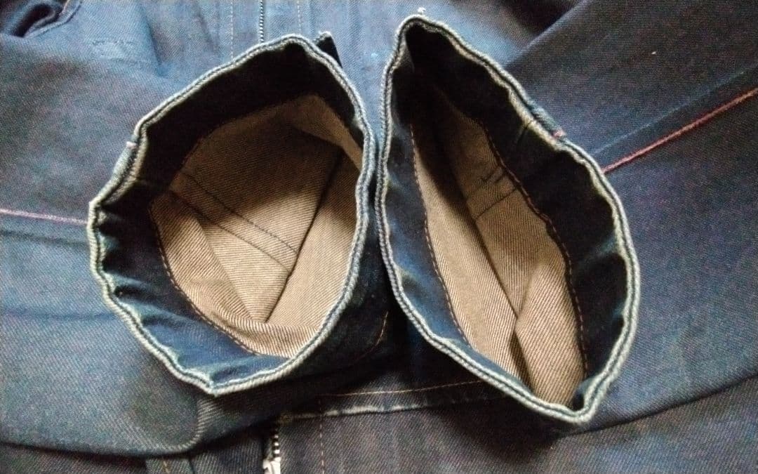 【45R】インディゴ　藍染　赤ミミ　稀少品　デニムJK+②エコBAG【日本製】