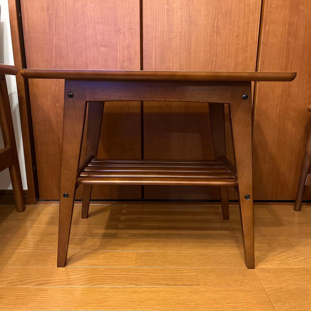 カリモク60 サイドテーブル ウォールナット（トップ：メラミン化粧板）