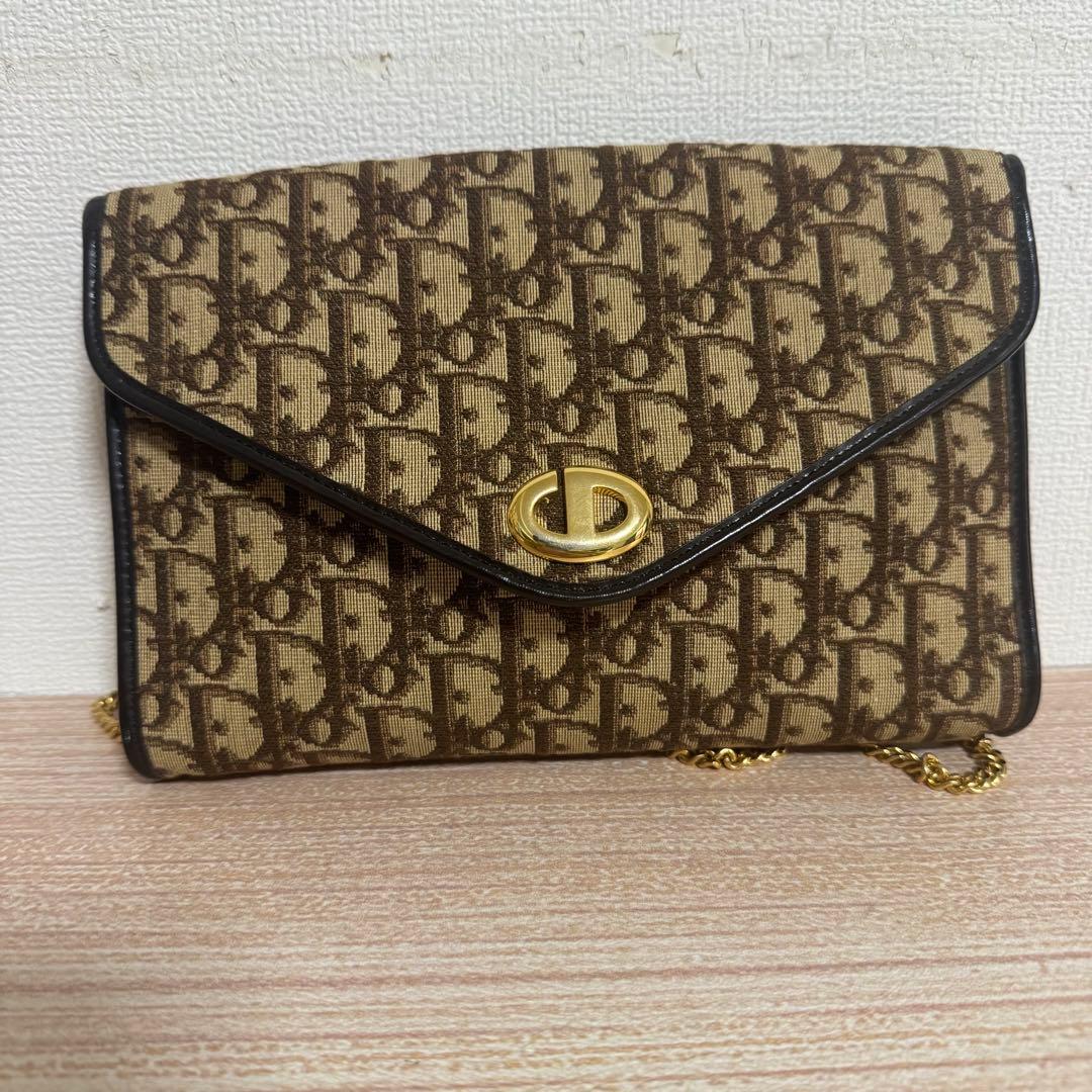 極美品 Dior ディオール トロッター チェーン ショルダーバッグ