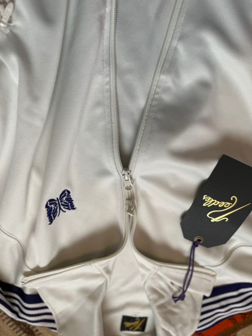 ニードルス　ホワイト ジップアップジャケット 蝶の刺繍