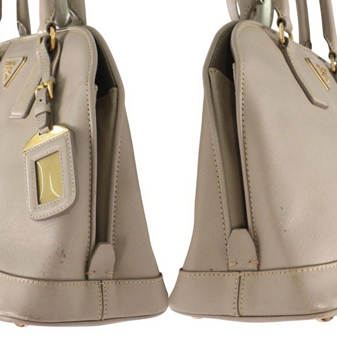 【人気】PRADA プラダ ハンドバッグ　ガレリア　サフィアーノレザー 三角ロゴ