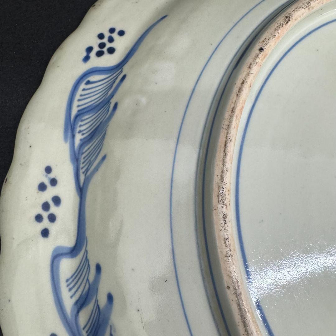 旧家蔵出古美術 中国古玩 道光時代 瓢箪文盤 染付 40cm