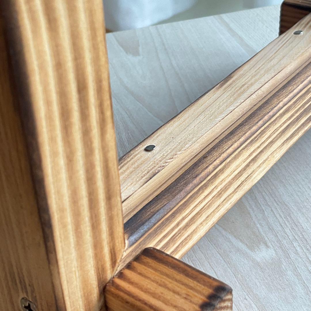 ステンドグラス用 木枠 内寸 18x18cm程 スタンド付き - メルカリ