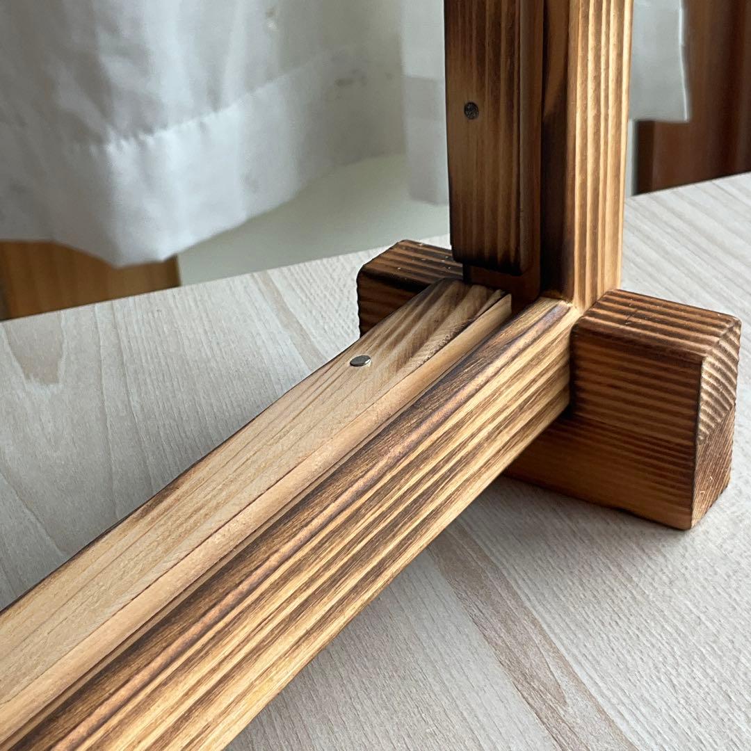 ステンドグラス用 木枠 内寸 18x18cm程 スタンド付き - メルカリ