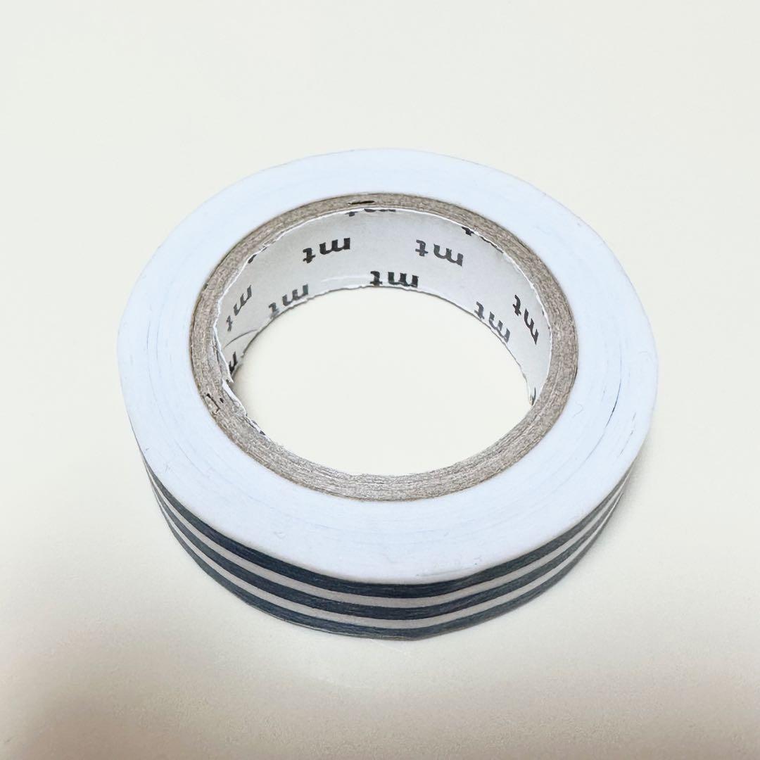 mt 廃盤マスキングテープ ボーダー インディゴ 限定サイズ？約12mm