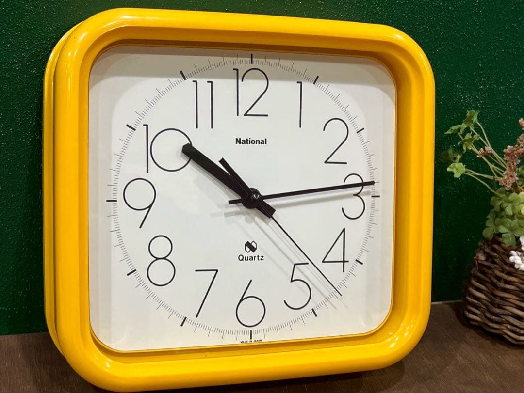 掛時計 ナショナル 昭和レトロ レトロポップ インテリア 当時物 スペースエイジ