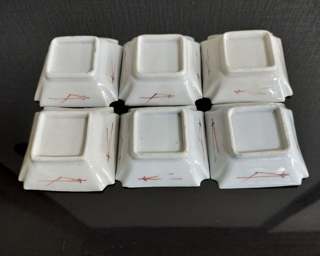 古代中国錦手小皿六枚