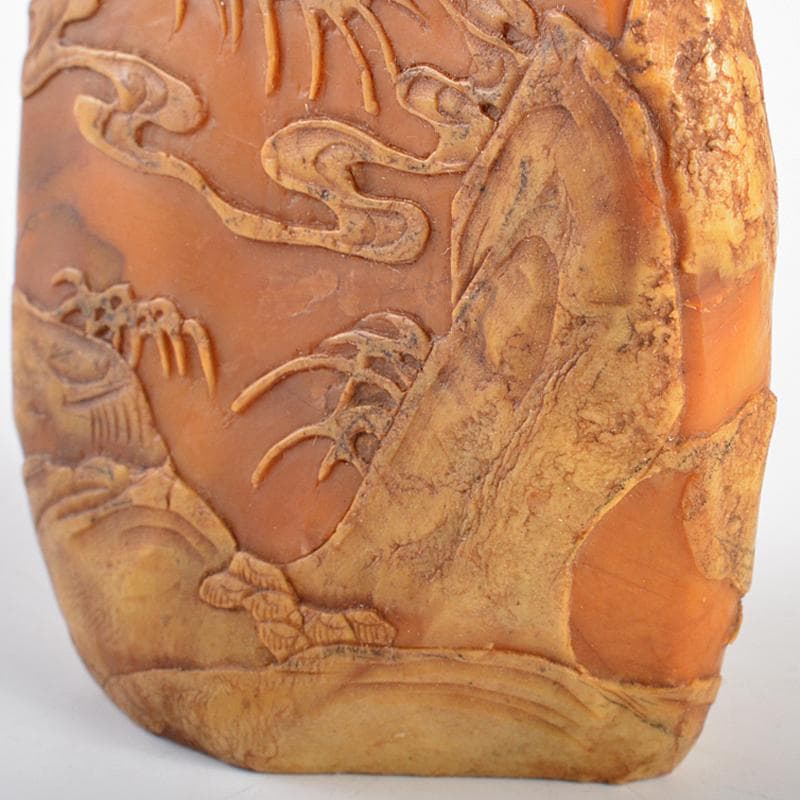 中国 玉石彫刻 山水鹿刻 置物 C R5817 - メルカリ