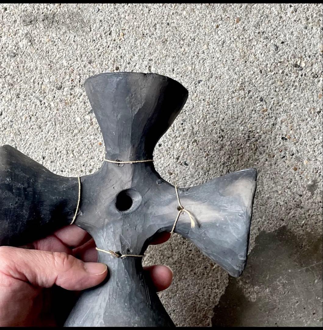 ヴィンテージ オアハカ イームズミッドセンチュリーオブジェ黒陶ベル