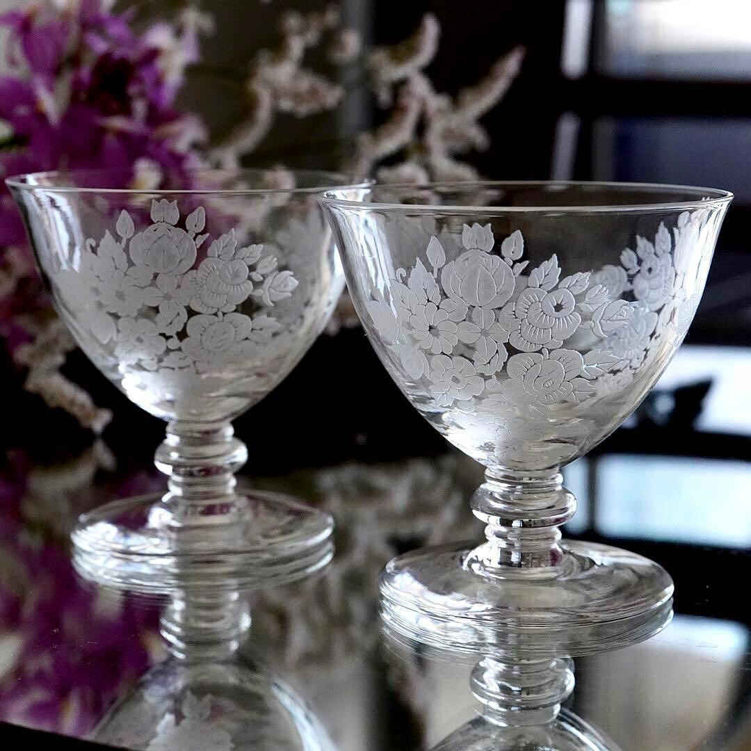 バカラグラスオールドバカラ2脚コレクションアンティークヴィンテージ