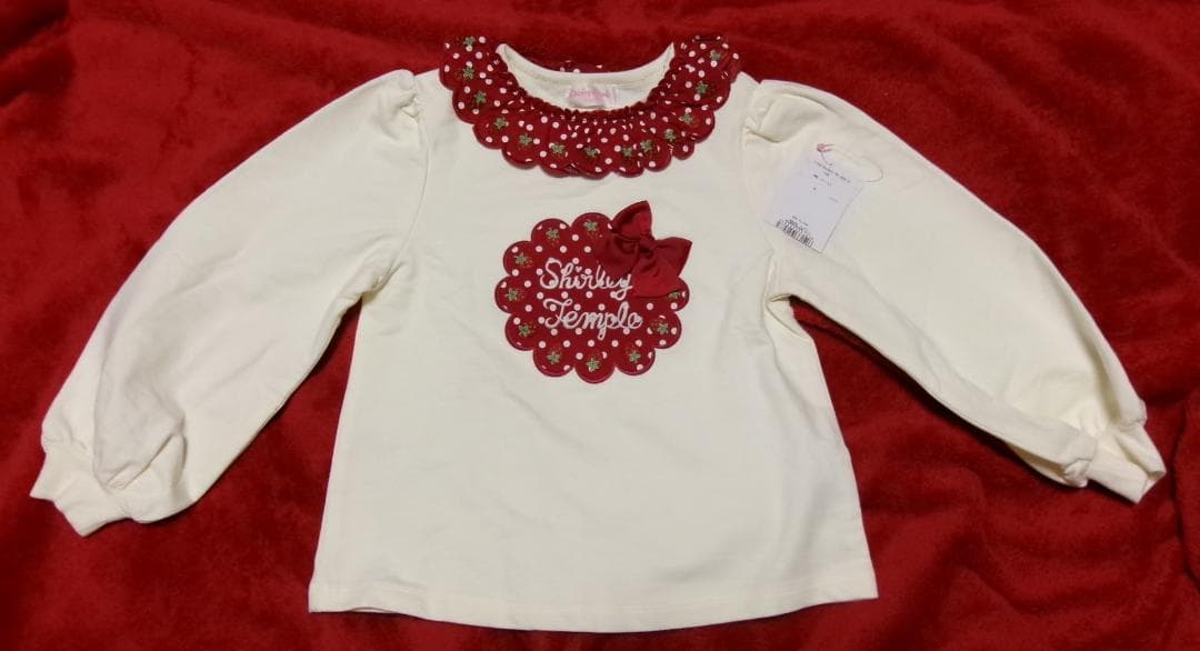 ♥シャーリーテンプル♥いちごスカラップ刺繍♥プルオーバー♥120♥トレーナー♥