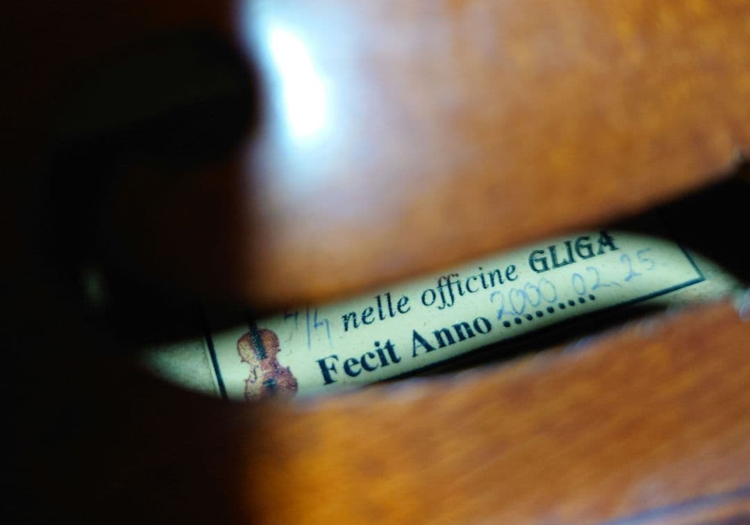 GLIGA グリガ バイオリン 4/4 ケース、弓、松脂、肩当付き 2000年製