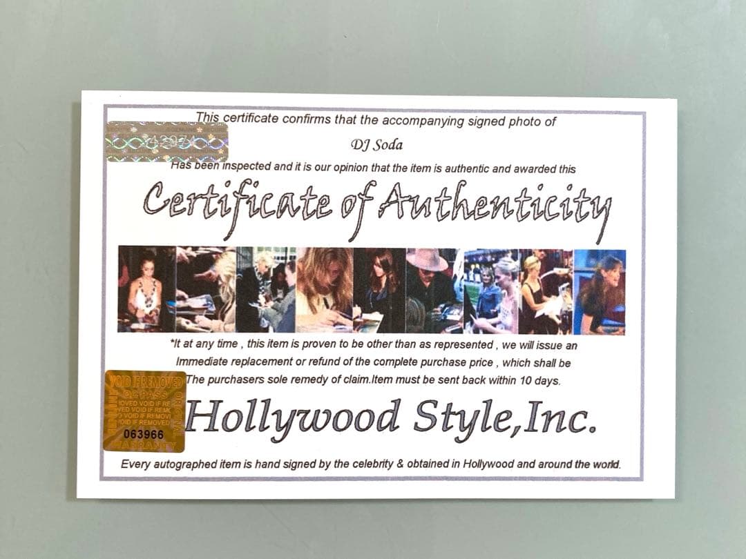 セール中…D.J.ソーダ直筆サイン入り2Lサイズ写真…