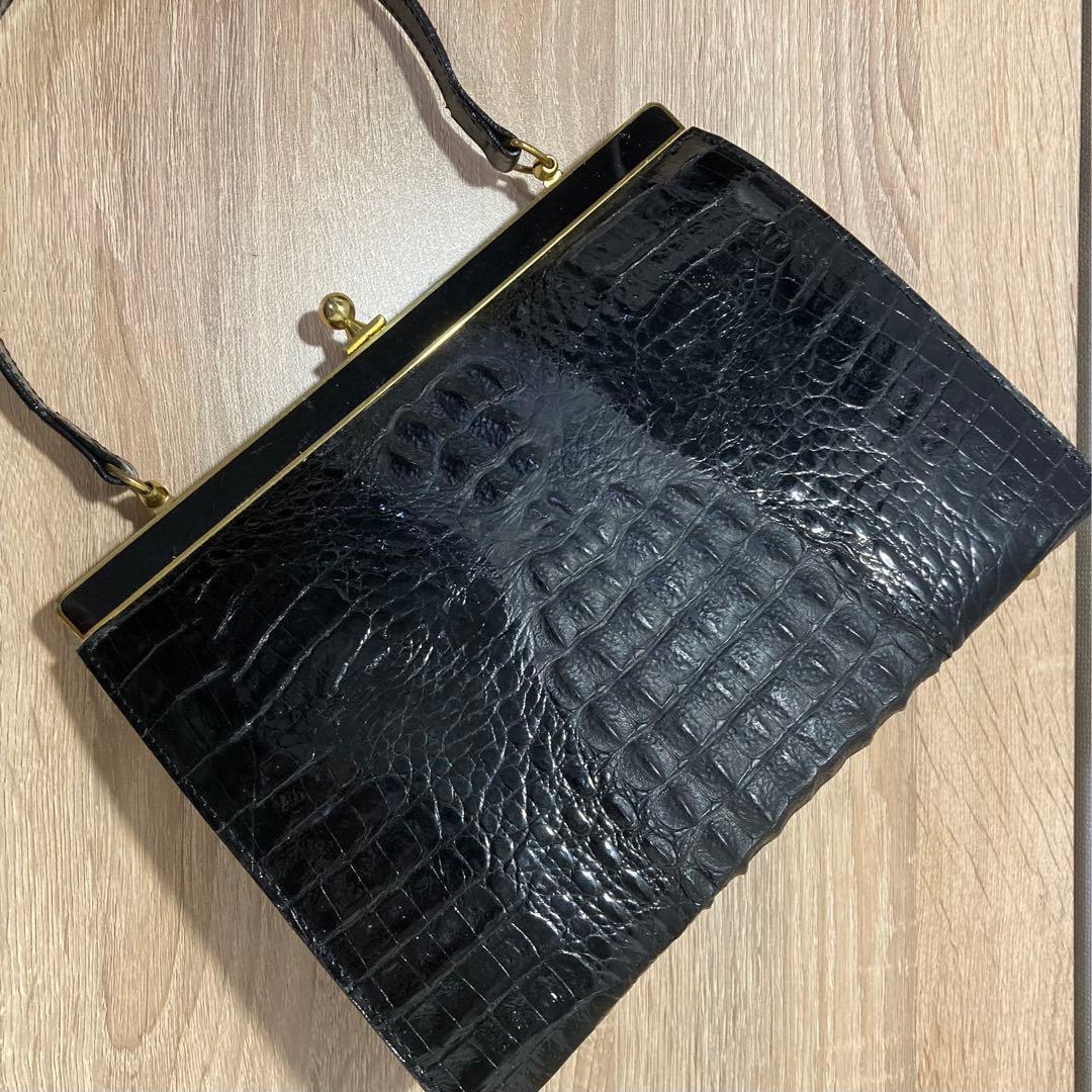 本物　カイマンクロコダイル　ハンドバッグ