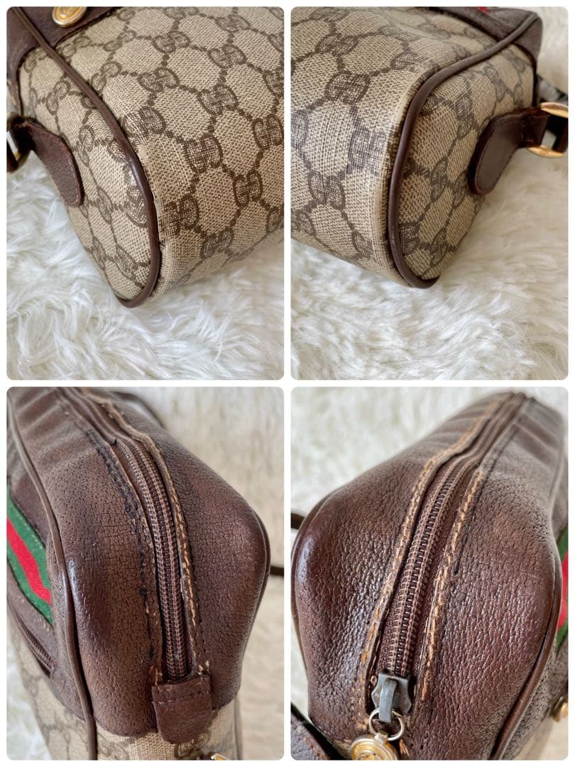 希少】グッチ オールドグッチ レザー ショルダーバック GG