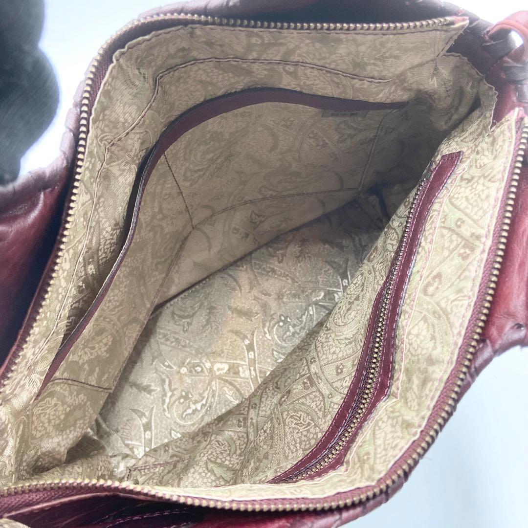 極美品　IBIZA イビサ　2way クロコダイル　マット　レザー　ブラウン