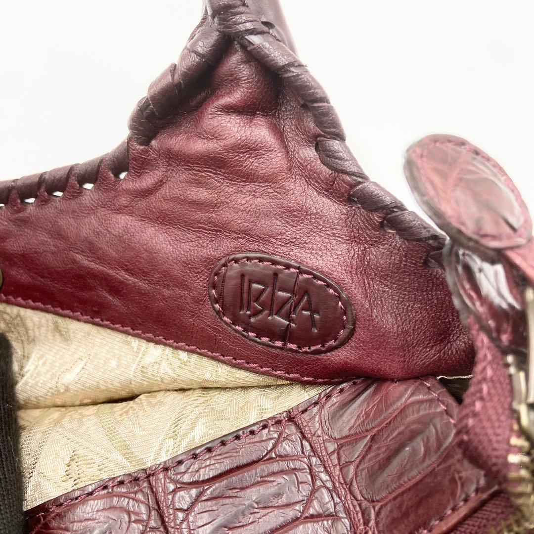 極美品　IBIZA イビサ　2way クロコダイル　マット　レザー　ブラウン