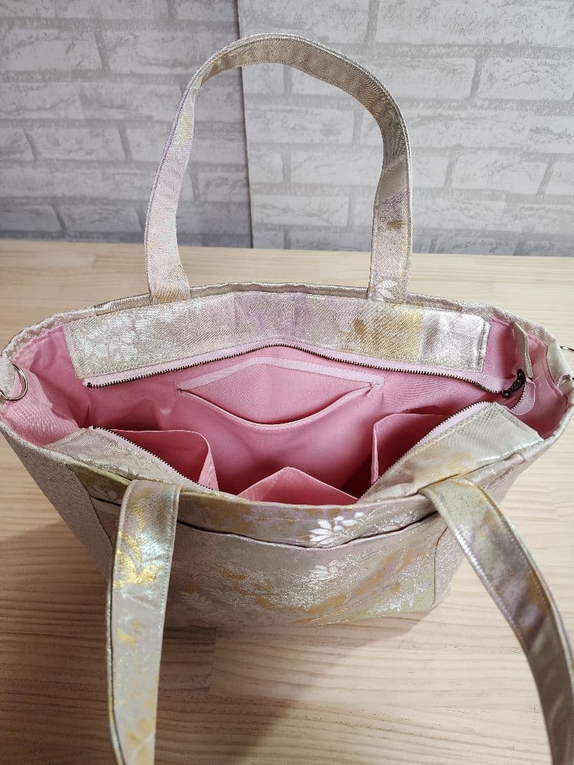 ❤プリン❤ ハンドメイド バッグ ポーチ オレンジ 和装用バッグ