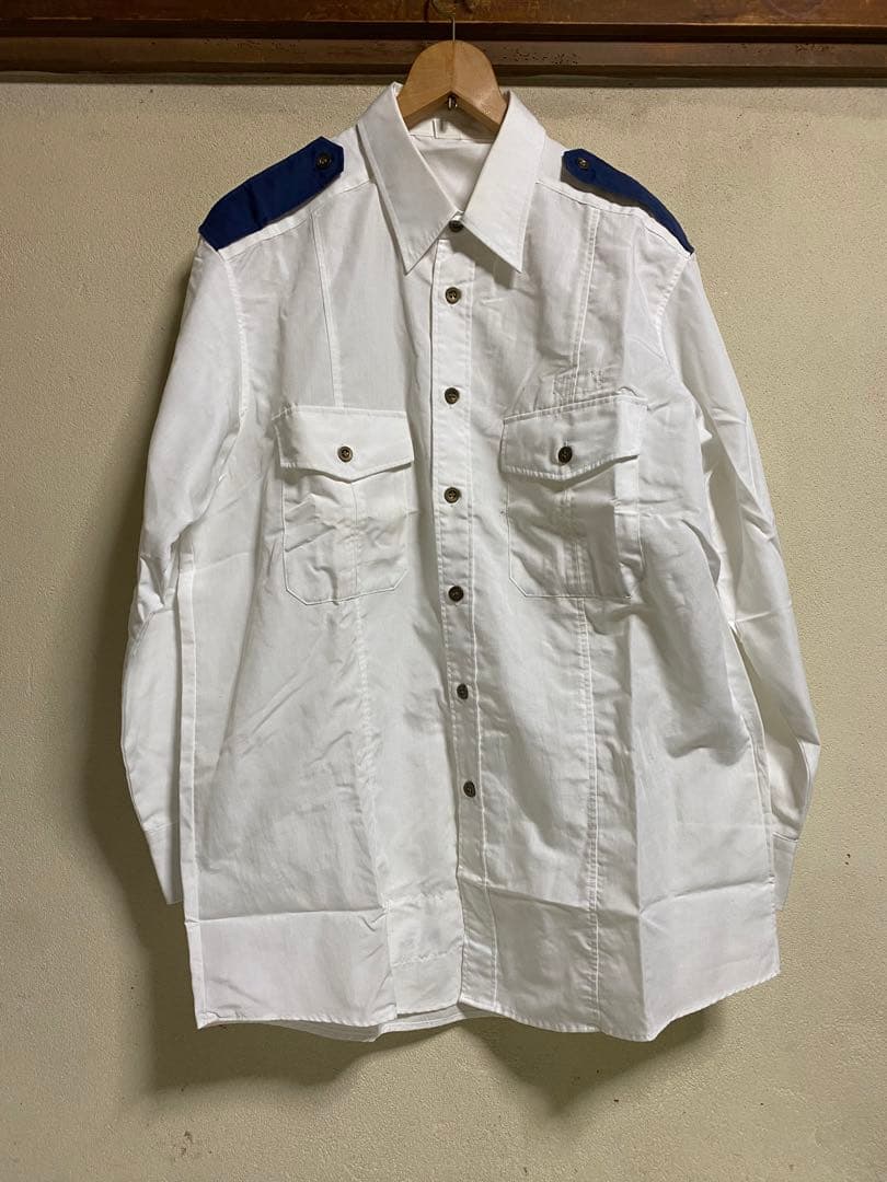 レプリカ品 ワイシャツ 長袖 ワッペン バッジ コスプレ 官給品ではありません 警察官 ワイシャツ 軍隊 自衛隊 レプリカ コスプレ 撮影用 白バイ 警官