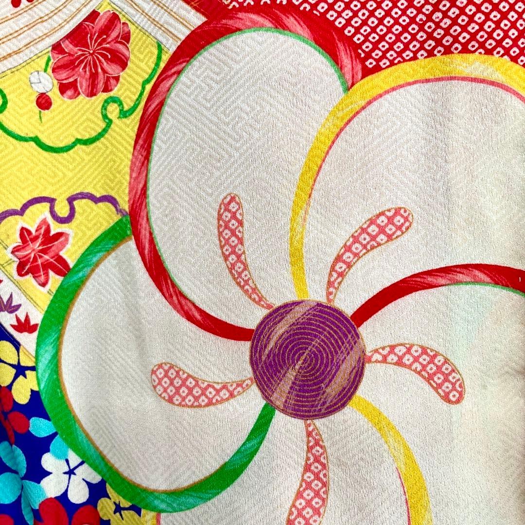 レトロ　アンティーク　女の子　子供着物　3歳　七五三　大正ロマン