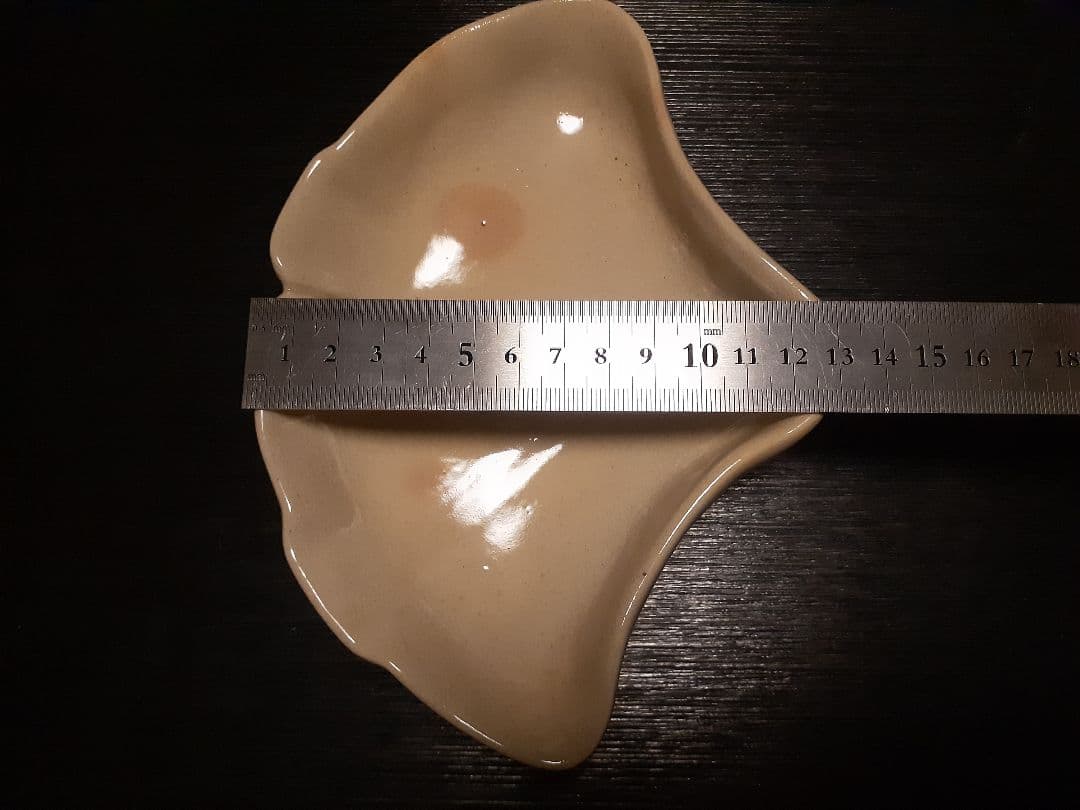 萩焼 12代田原 陶兵衛作 銀杏型陶器皿5枚セット 木