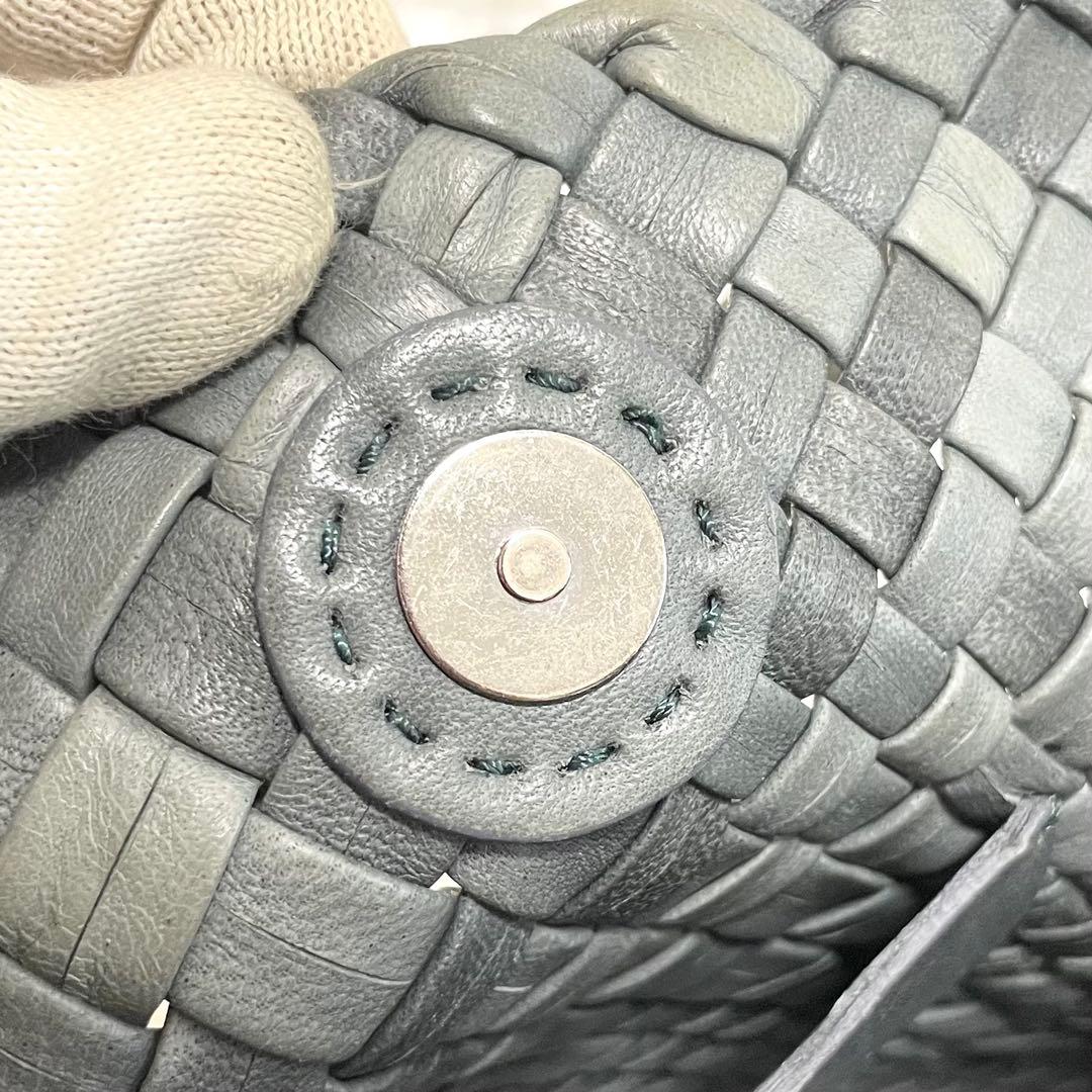 【美品】ファロルニ　ワンショルダー　イントレッチオ　ホーボー　グリーン系　レザー