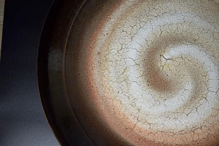 県重要文化財　林 正太郎　特別作品　淡黒　志野焼　大皿　真作保証　径59cm