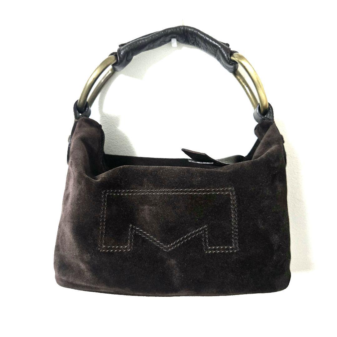 MaxMara ダークブラウンハンドバッグ　Max Maraワンハンドルバッグ