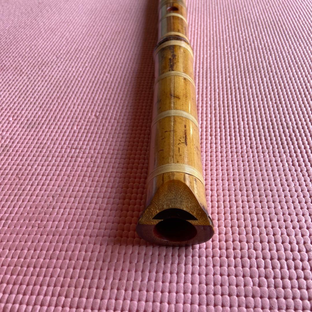 110 大幅値下げ尺八一尺八寸管真山銘三印唄口金中継ぎ金三線