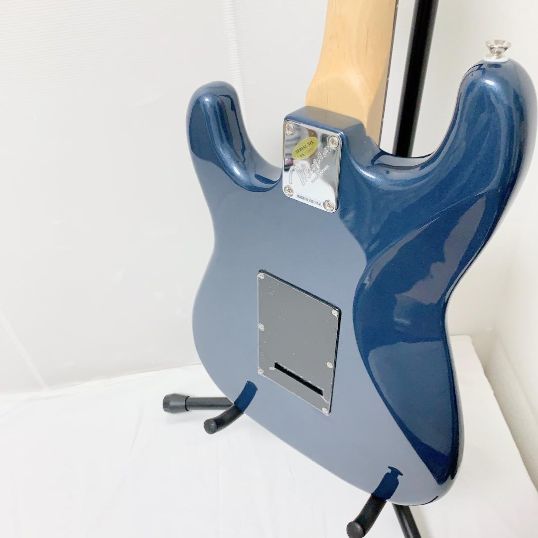美品 Mavis メイビス エレキギター ストラトキャスター 紺 ブラック ST