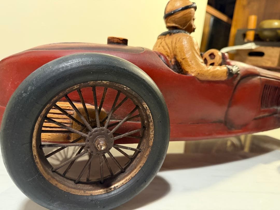 1920年代 ブガッティ風 レーシングカー 樹脂製模型 ヴィンテージ風