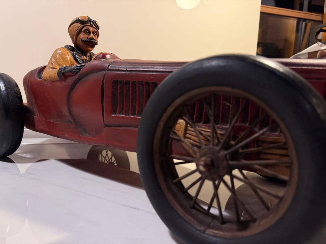 1920年代 ブガッティ風 レーシングカー 樹脂製模型 ヴィンテージ風