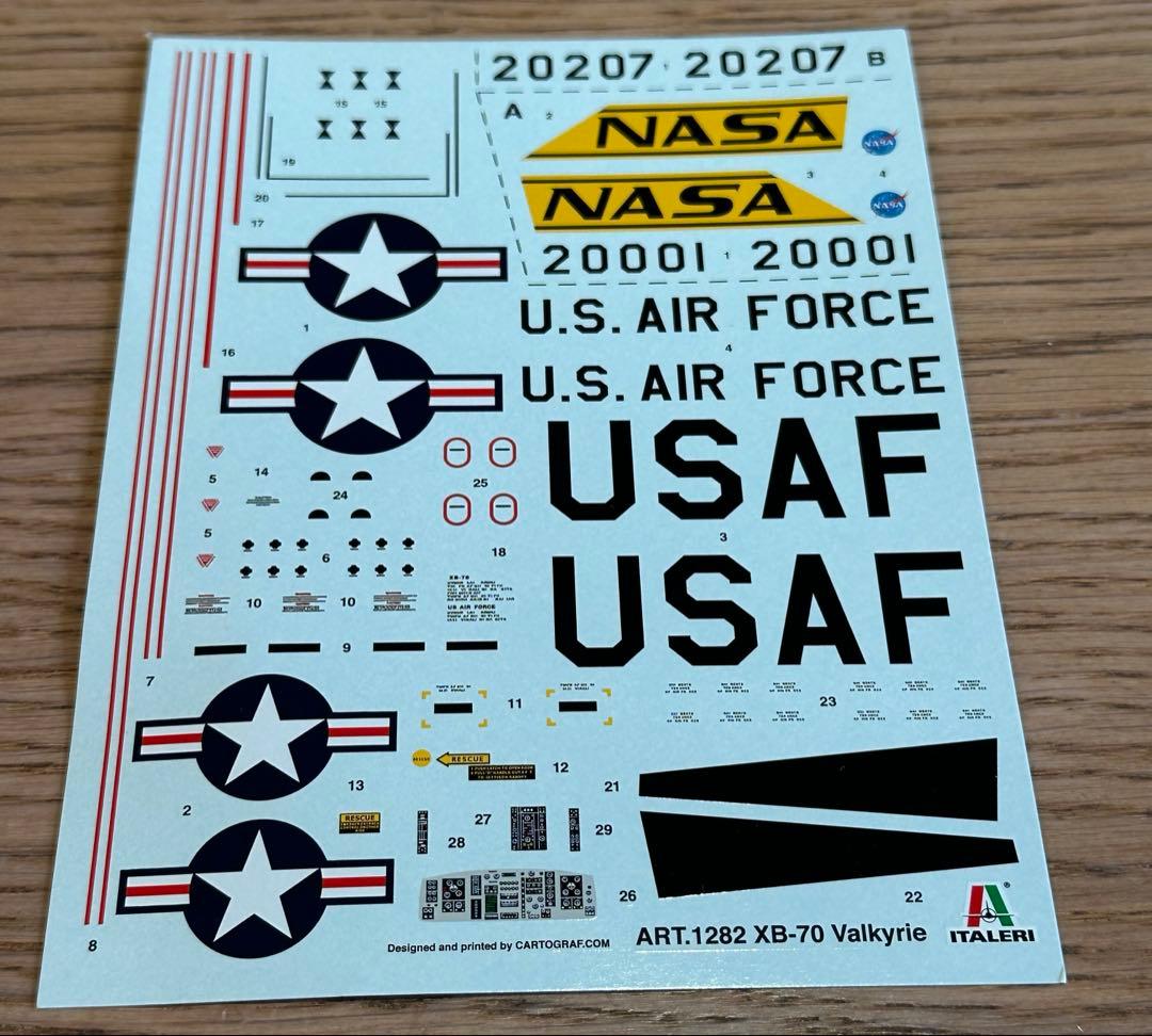 航空機・ヘリコプター ITALERI 1/72 No1282 XB-70 Valkyrie