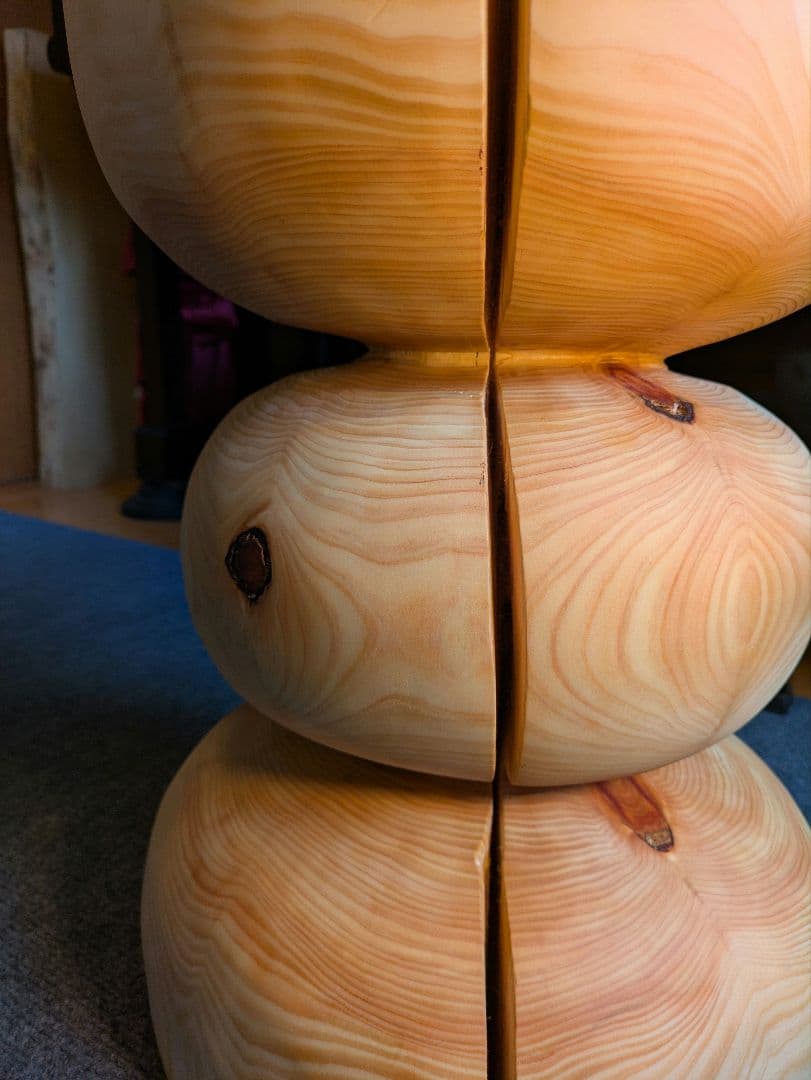 :)　檜　丸太　椅子　スツール　テーブル　高さ約44.5㎝