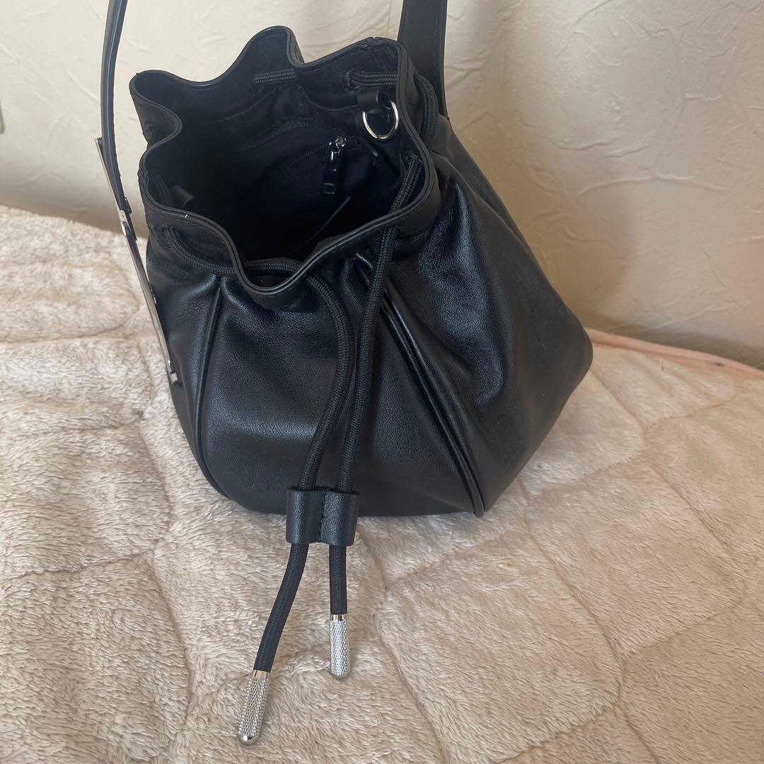 diesel レザー　巾着　ハンドバッグ